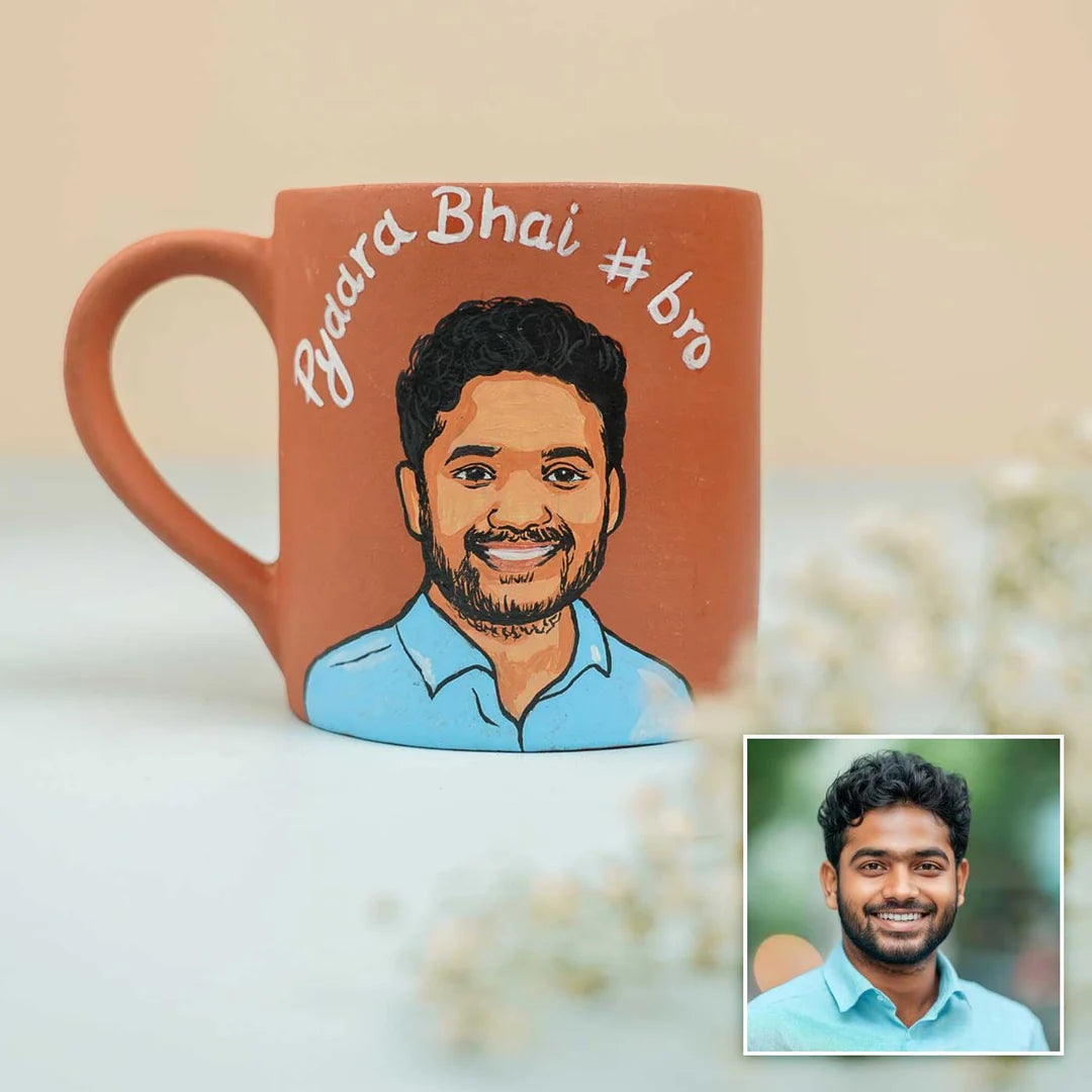 Photo Personalized Hand-Painted Terracotta Mug