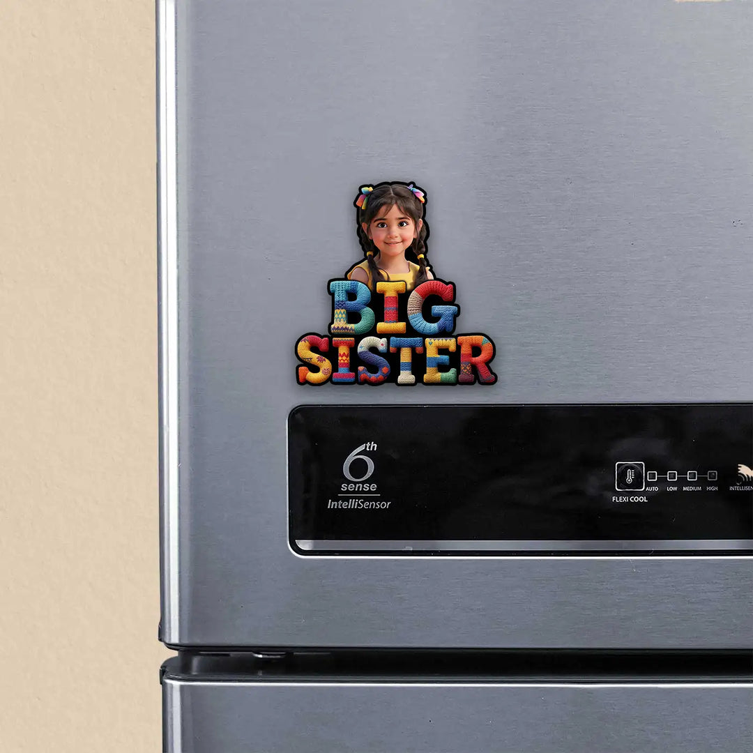Photo Personalized "Big Sister" Acrylic Fridge Magnet