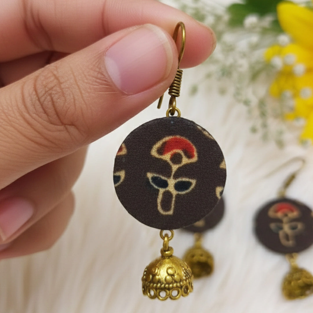 Handmade Drop Motif Jhumki Earrings