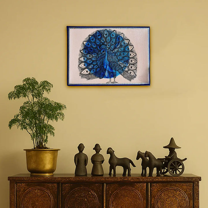 7 x 5 Inch | Rythms of Nature | Original Hand Painted Madhubani Painting On Canvas