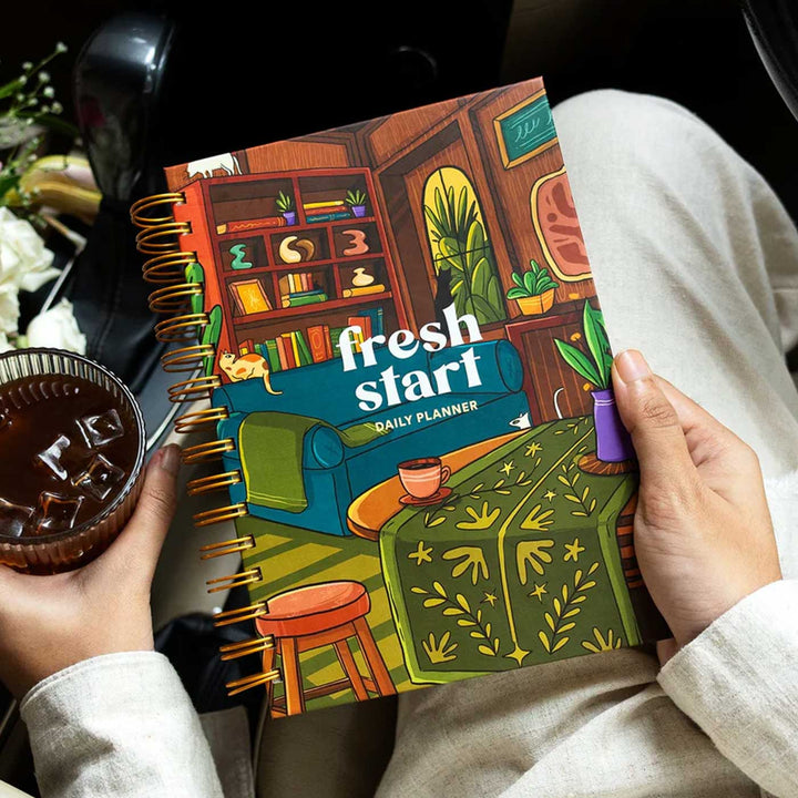 Fresh Start Daily Planner | A5 Size | 230 Pages