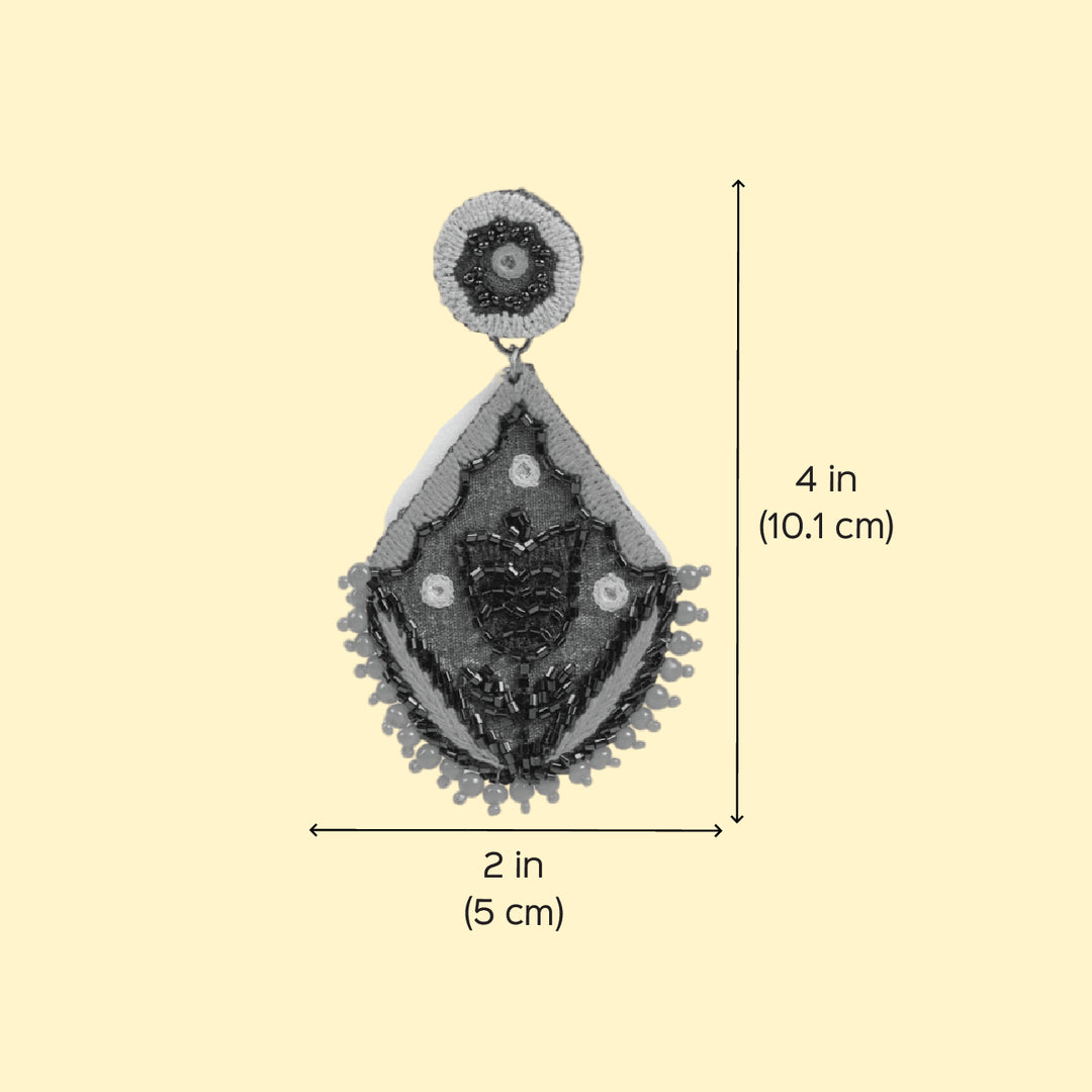 Handmade Beaded Floral Earrings