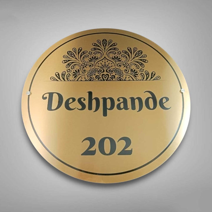 Personalized Weatherproof Round Engraved Stainless Steel Name Plate