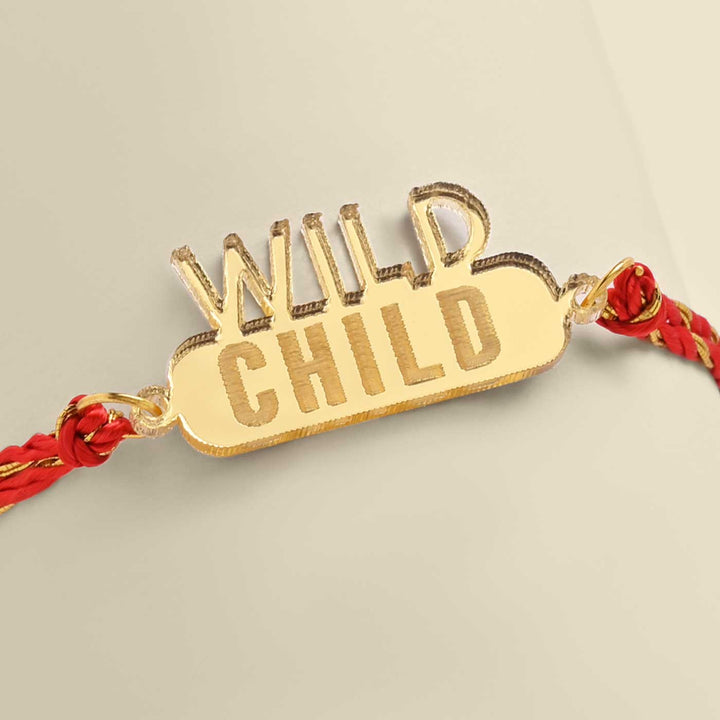 Handmade Wild Child Design Acrylic Rakhi