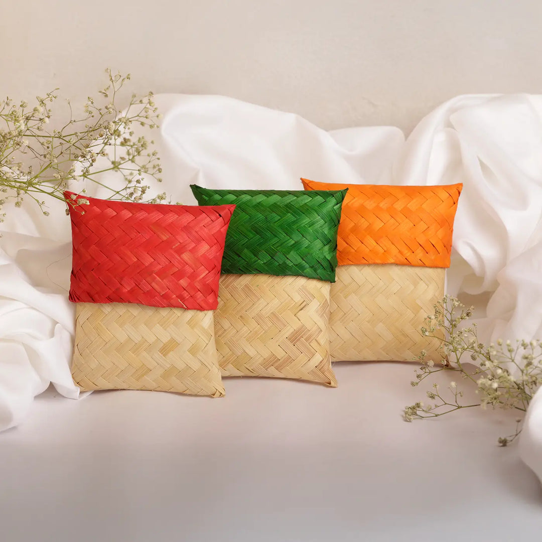 4 Inch | Handmade Bamboo Gifting Pouch | Set Of 3