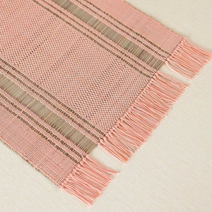 Hand Woven Double Striped Madhurkati Table Runner