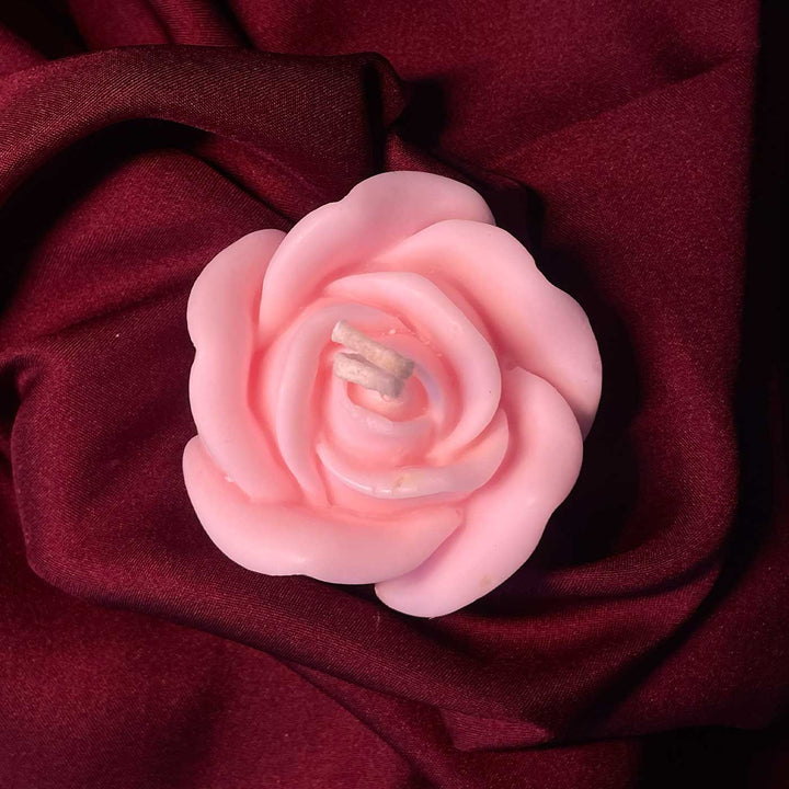 Set Of 2 | Handmade Rose Design Soy Wax Scented Candle