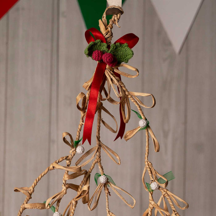 Handmade Banana Rope Mistletoe Hanging Ornaments