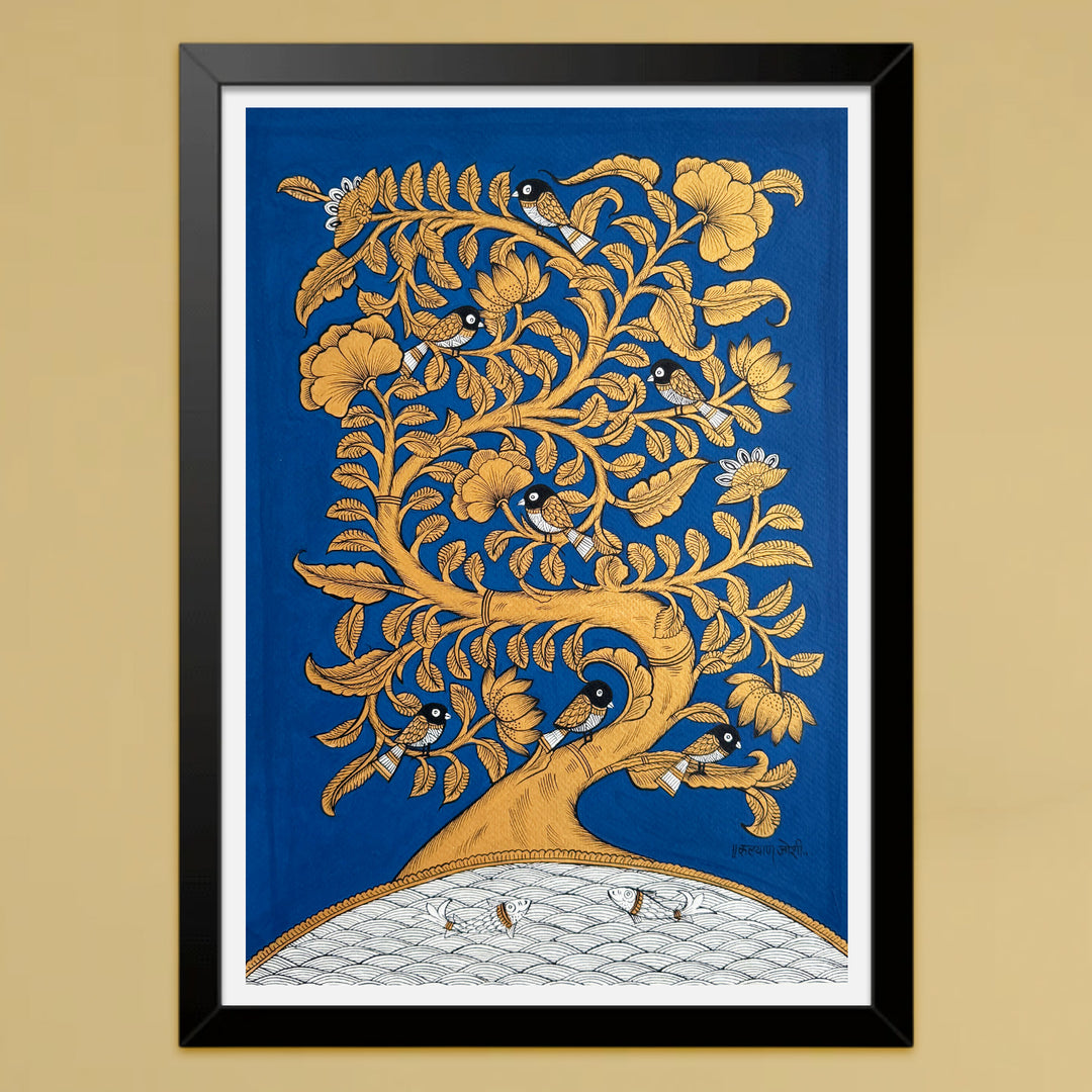 14.5 X 18.5 Inch | Tree Of Life Paper Phad Painting