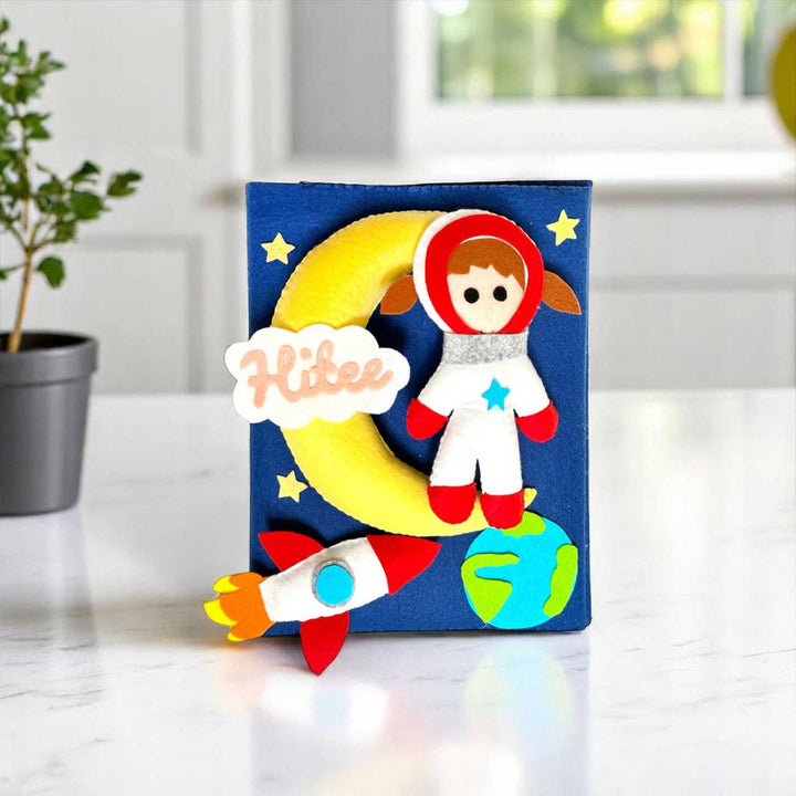 Personalized 3D Girl Astronaut Theme Felt Photo Album For Kids
