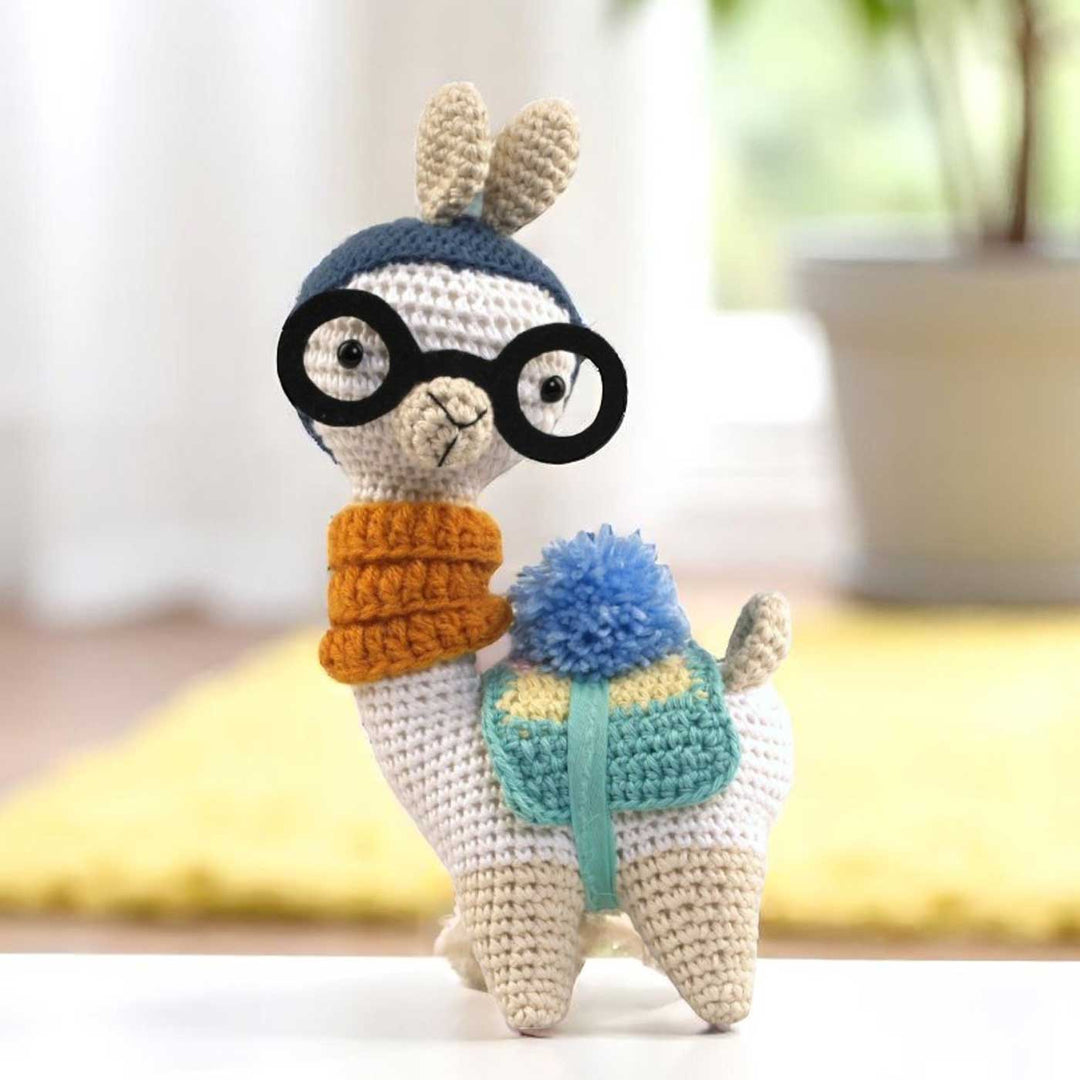 Handmade Crochet Llama Toy for Kids