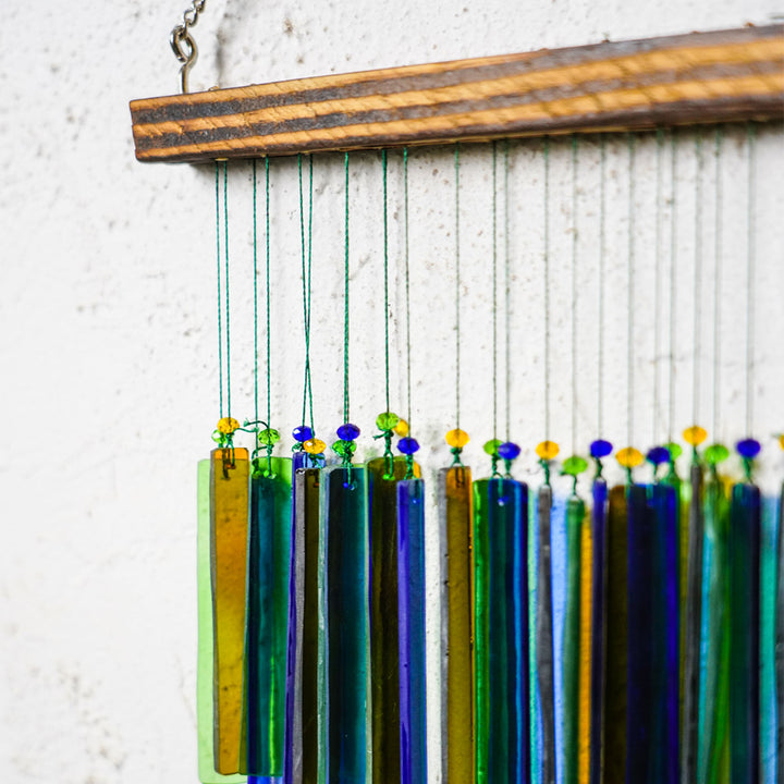 Colourful Rectangle Glass Windchime