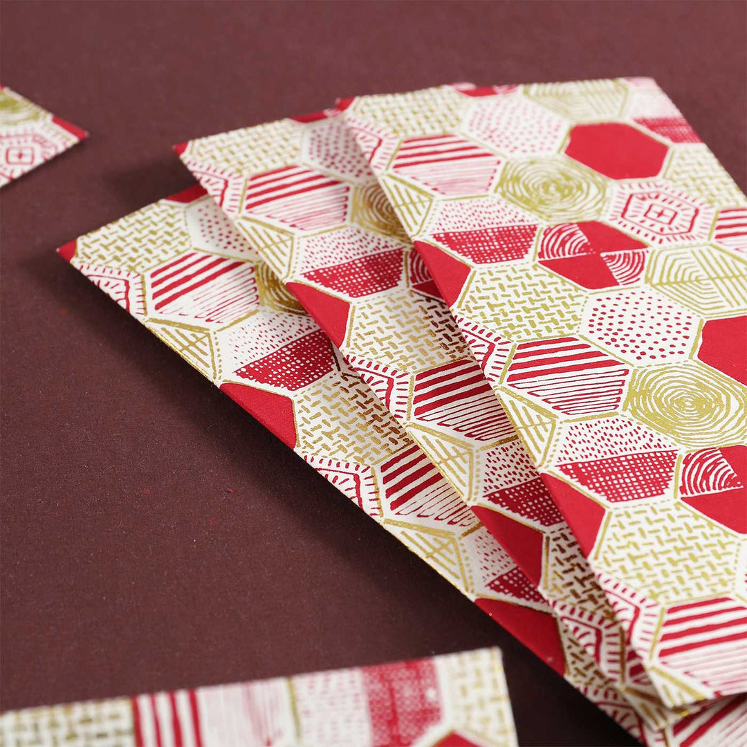 Personalized Handmade Jashn Paper Envelopes | Set Of 10