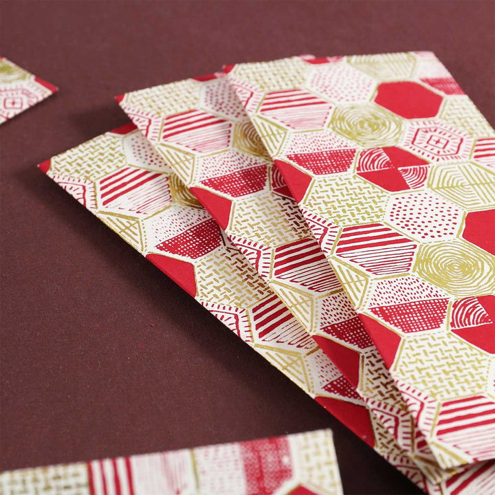 Personalized Handmade Jashn Paper Envelopes | Set Of 10
