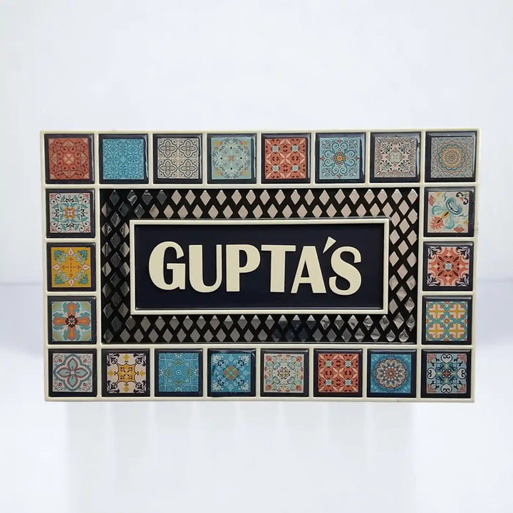 Personalized Moroccan Theme Resin Name Plate