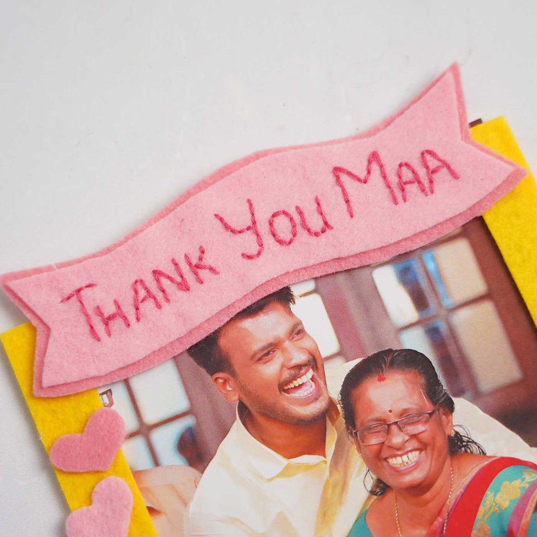 Photo Personalized Handmade Heart Theme Felt Fridge Magnet