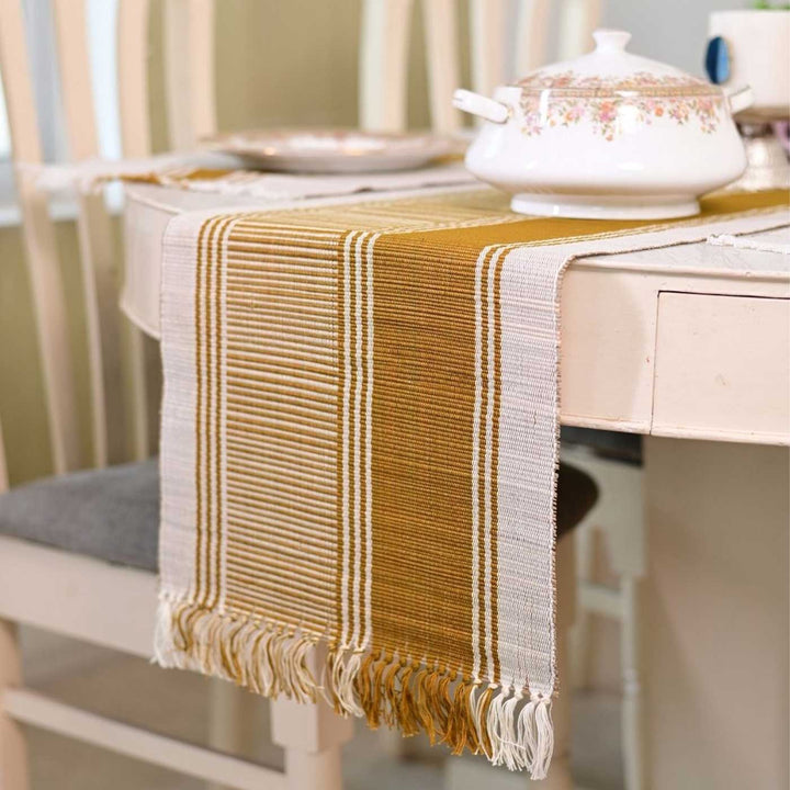 Hand Woven Double Design Madhurkati Table Runner