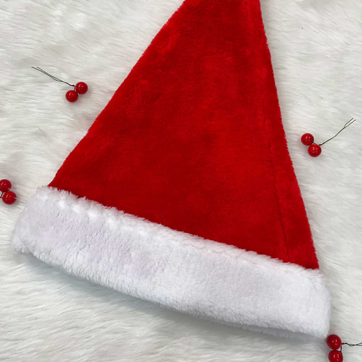 Handmade Think Plush Fur Adult Christmas Santa Hat | Xmas Gifting Ideas