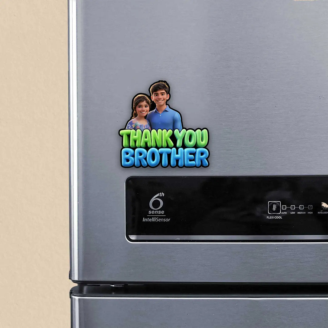 Photo Personalized "Thank You Brother" Acrylic Fridge Magnet