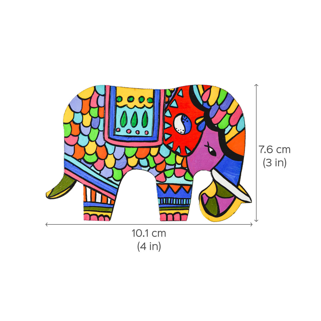 Handcrafted MDF Elephant Fridge Magnet