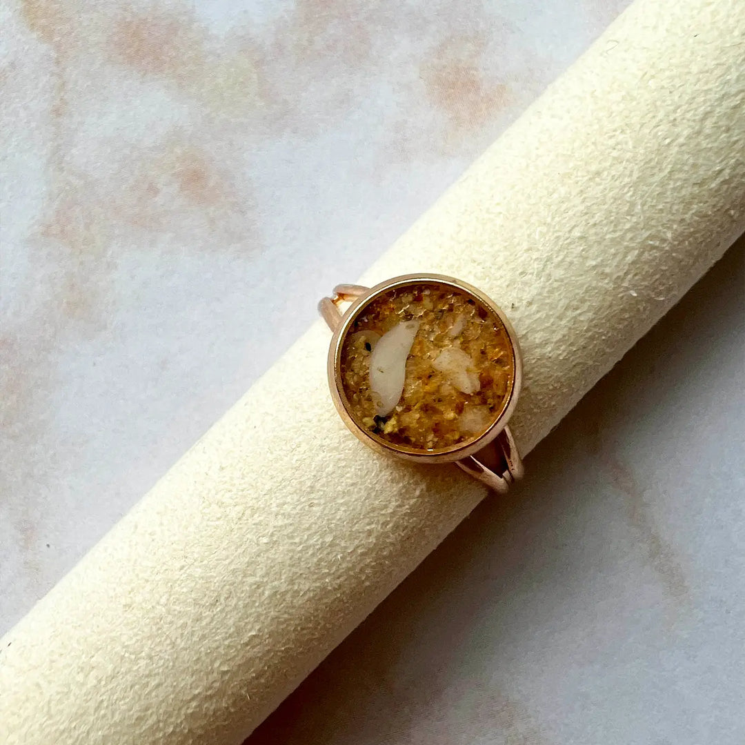 Handmade Polymer Clay Bessie Beach Sand Ring