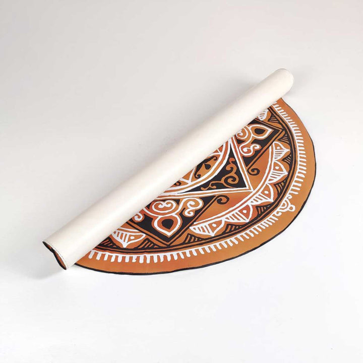 24 x 24 Inch | Hand-Painted Vyana Circle Canvas Reusable Rangoli Mat