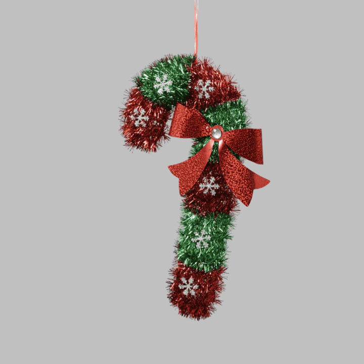 Handmade Streamer Candy Cane Ornaments For Christmas Tree Decoration