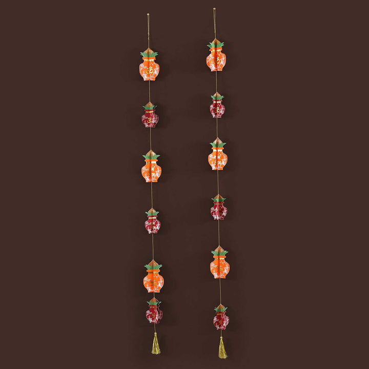 Handmade Mangal Kalash Design Paper Hanging