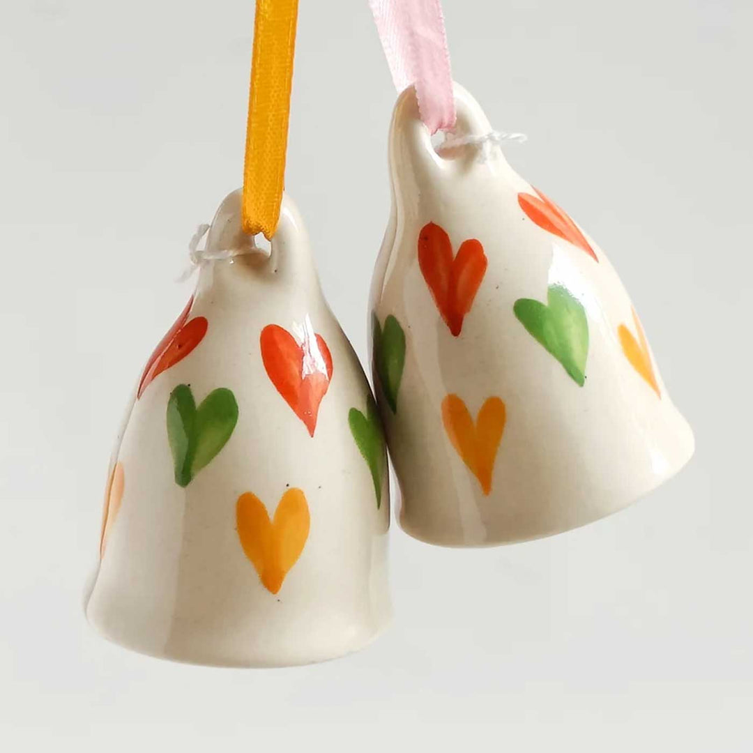 Set of 2 | Handmade Love Tone Ceramic Bell