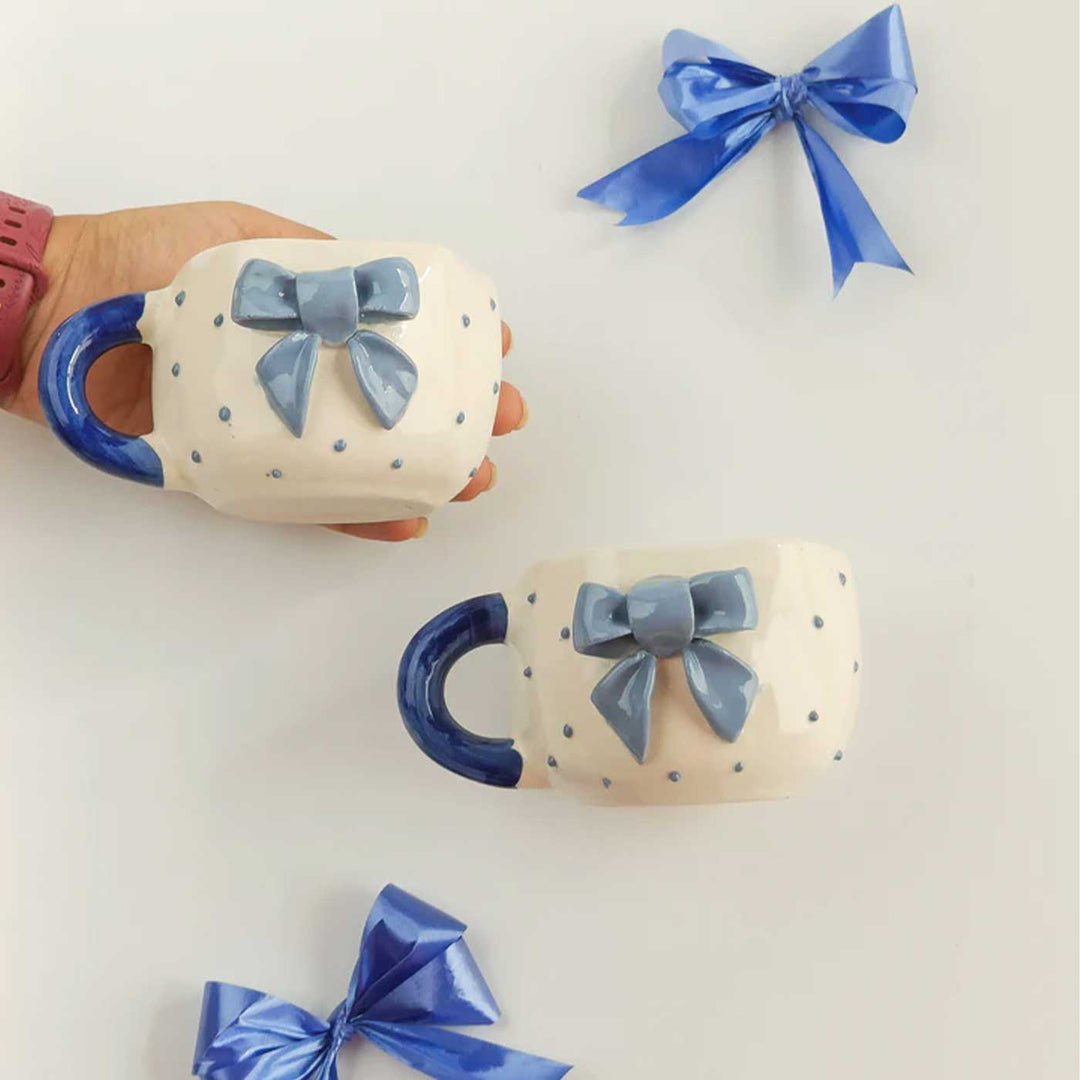 Handmade Bow Me Over Ceramic Mug
