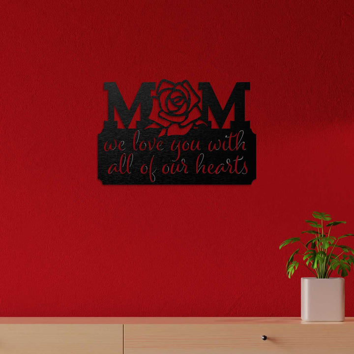 Personalized Handmade Laser Cut Rose Theme Metal Decorative Plaque