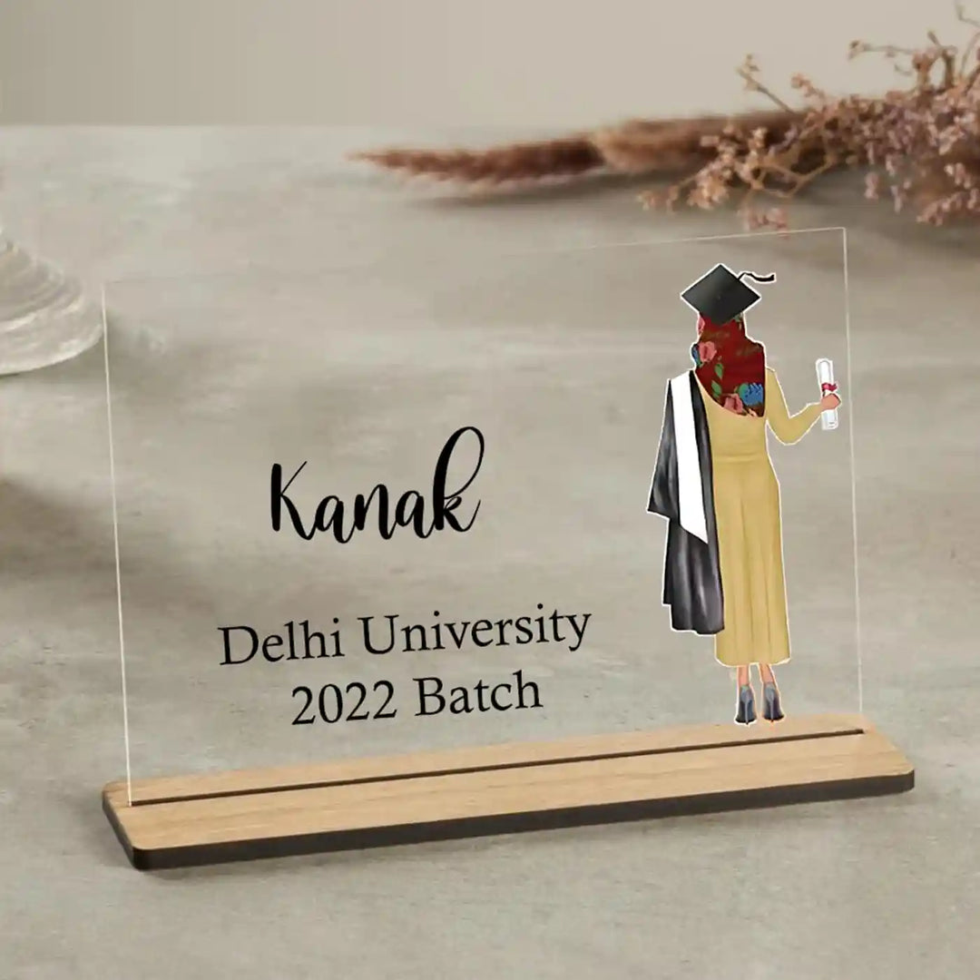 Personalized Girls Graduation Theme Acrylic Decorative Plaque