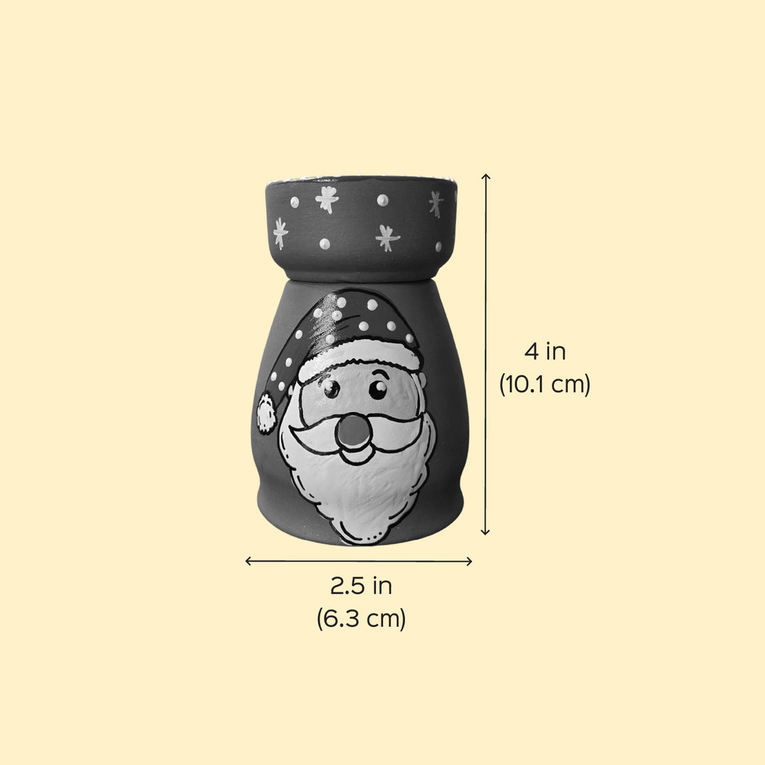 Hand-Painted Santa Tealight Holder For Christmas Decoration