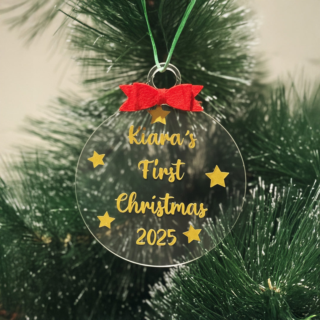 Personalized "First Christmas" Acrylic Ornament For Christmas Tree Decoration