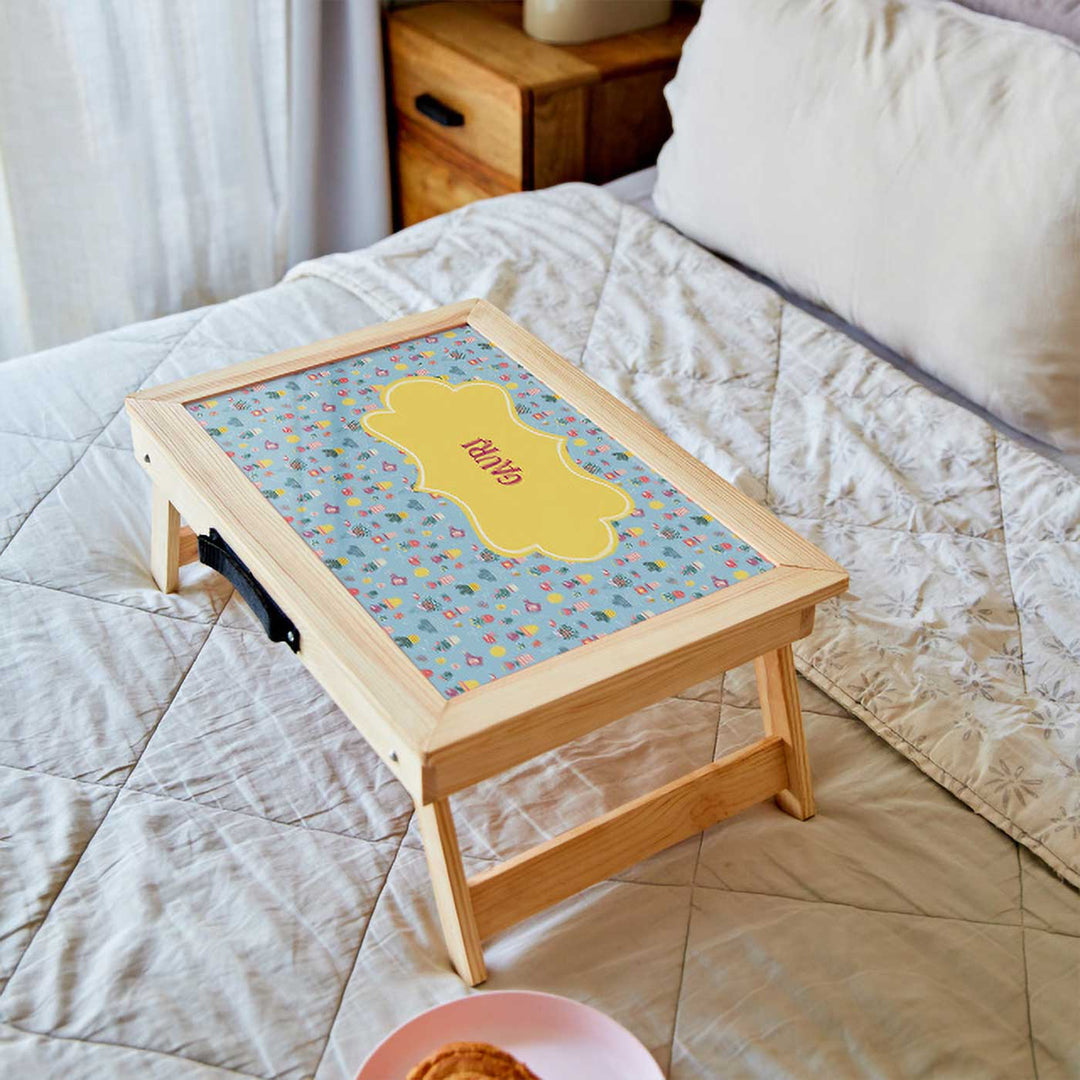 Personalized Enchanted Garden Theme Wooden Foldable Desk