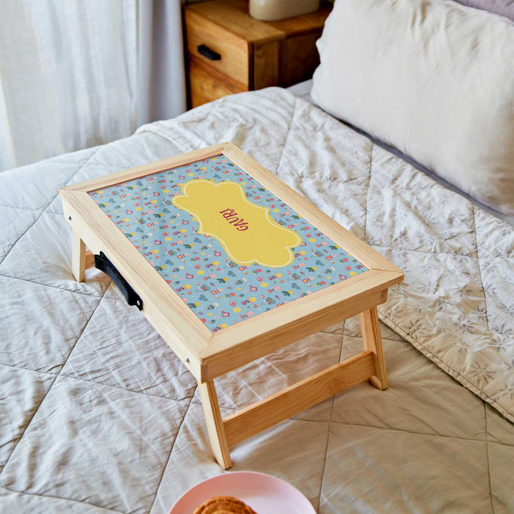 Personalized Enchanted Garden Theme Wooden Foldable Desk