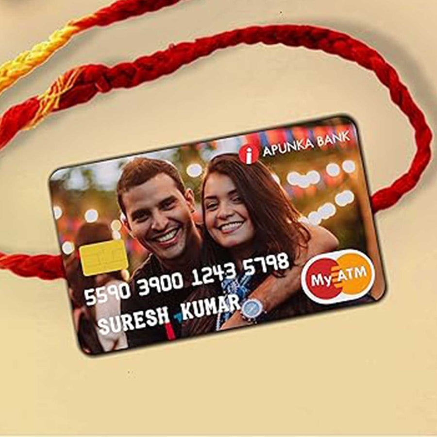 Photo Personalized Printed You Are My Atm Acrylic Rakhi - Front View Close-up