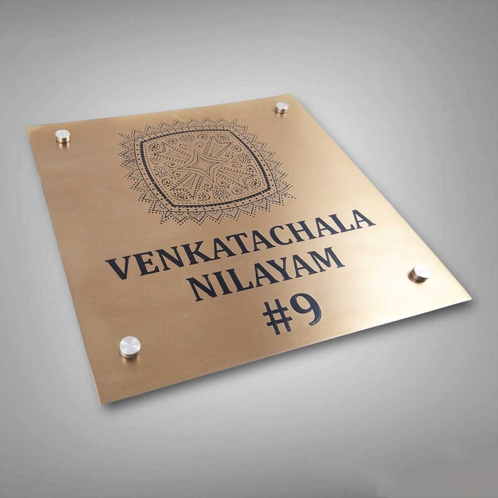 Personalized Engraved Weatherproof Copper Stainless Steel Name Plate