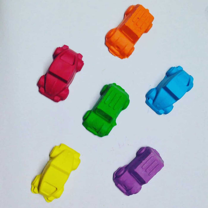 Handmade Non-Toxic Mini Cars Crayons | Set Of 8