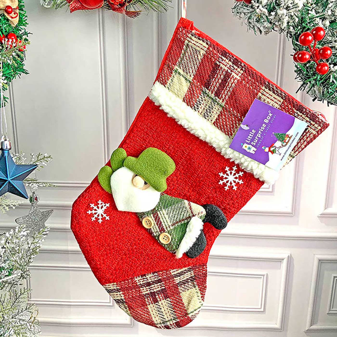 Buy Handmade Flying Santa Woolen Stockings For Christmas Decoration ...