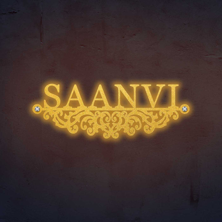 Personalized Laser Cut Minimalist Steel Name Plate