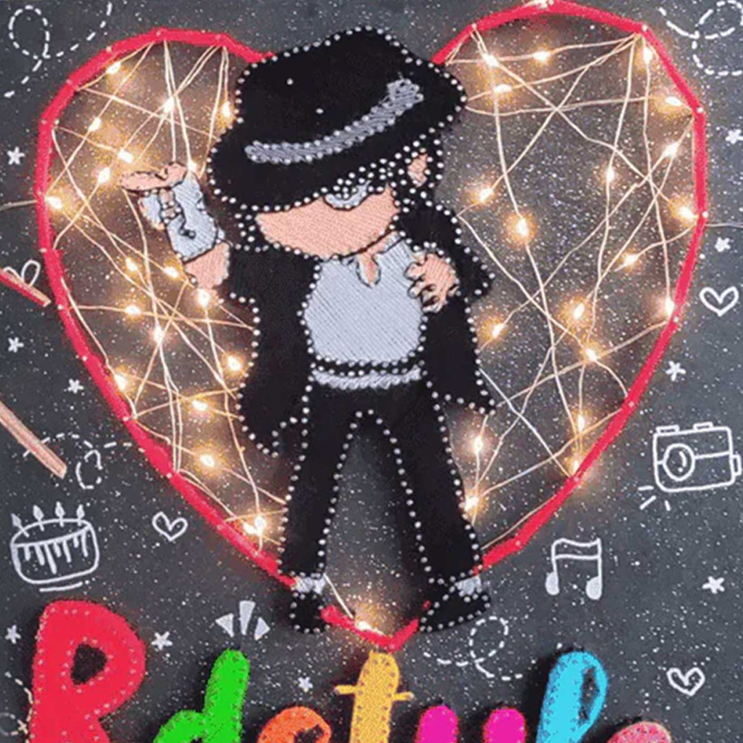 Photo Personalized String Art Dancer Theme Wooden Name Plate