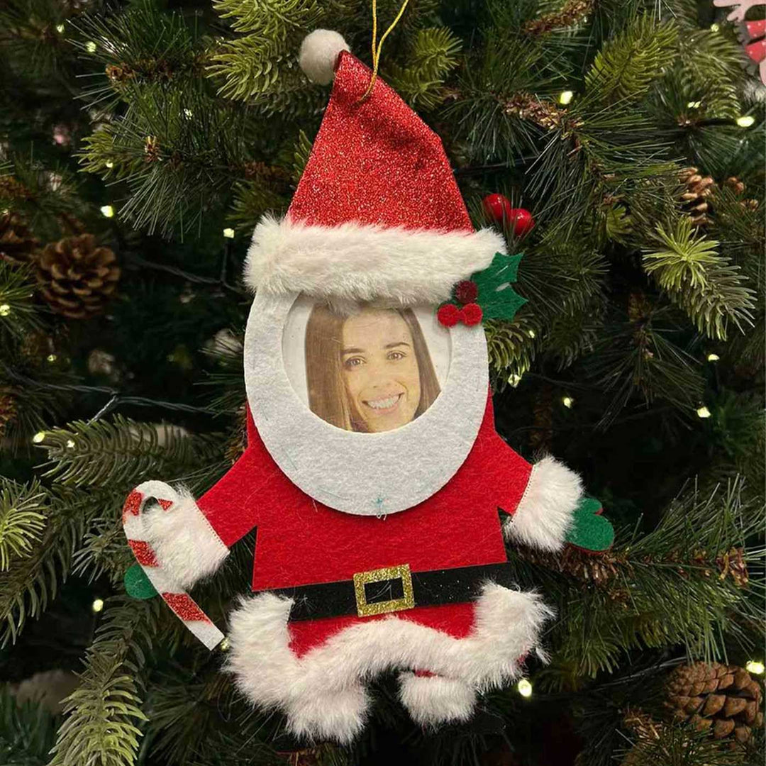 Handmade Santa Felt Photo Frame Ornament For Christmas Tree Decoration