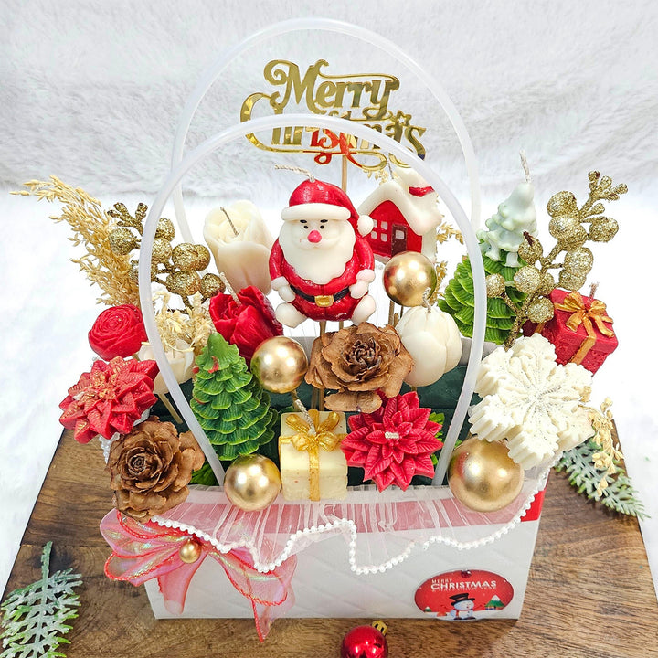 Handmade Christmas Bouquet Theme Soy Wax Candle