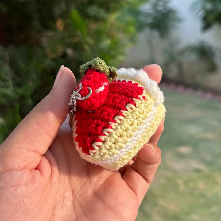 Handmade Crochet Pastry Cotton Bag Charm