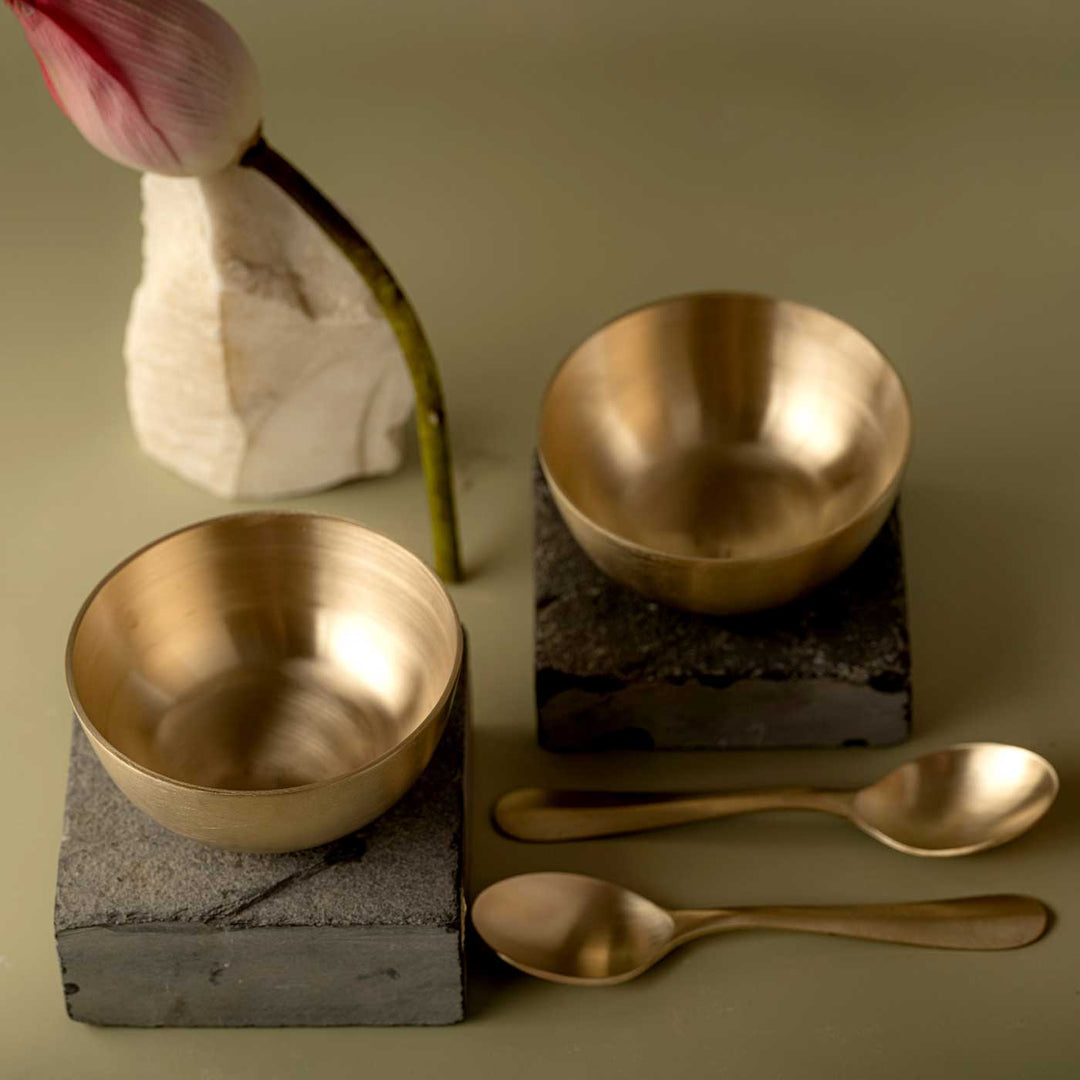 Handmade Sahej Brass Serveware  | Set Of 4