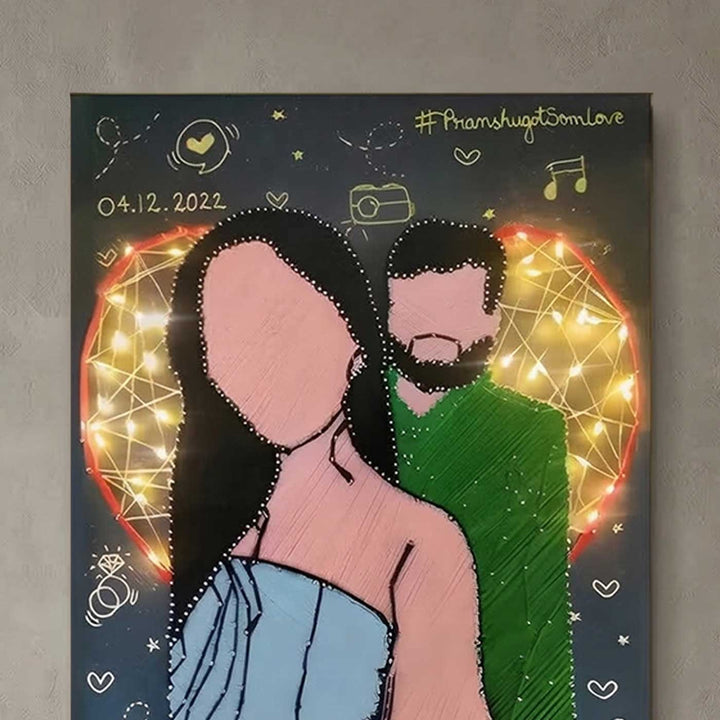 Photo Personalized String Art Faceless Union Wooden Name Plate