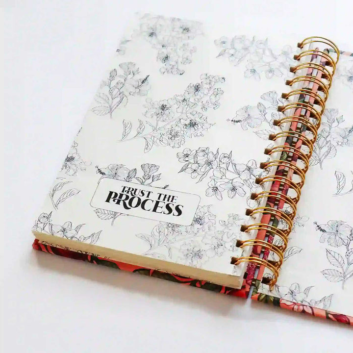 Handmade Abstract Blue Undated Planner | 120 Pages