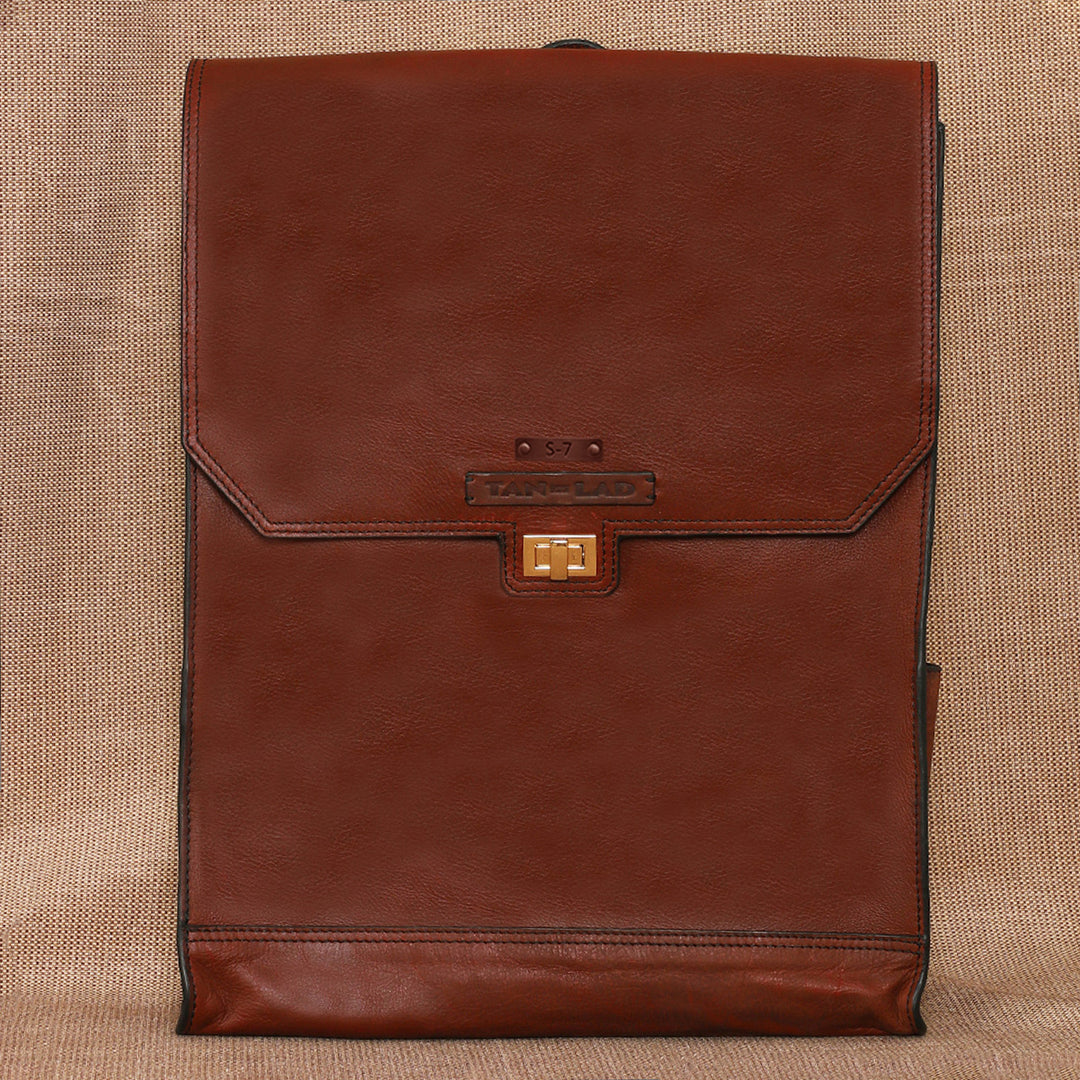 Personalized Brown Emily Leather Backpack