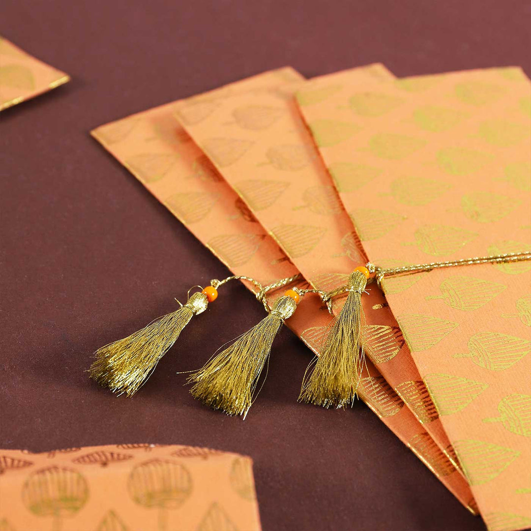 Personalized Handmade Paan Paper Envelopes | Set Of 30